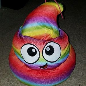 Rainbow poop hat